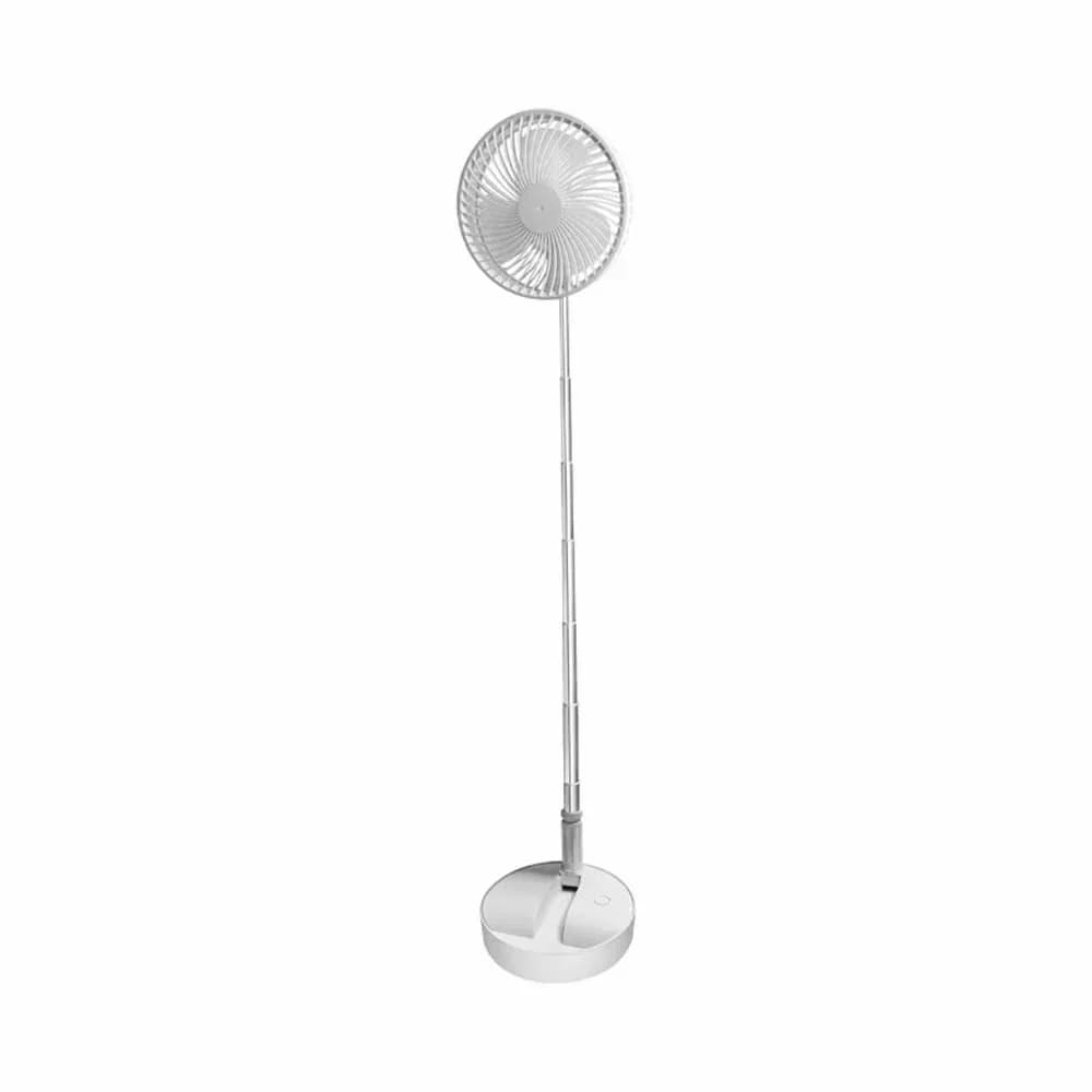 White Telescopic Folding USB Rechargeable Desk Fan - View 11