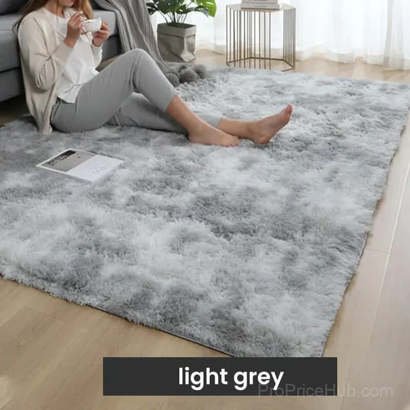 Grey Gradient Plush Floor Mat, 40 x 60 cm - View 6