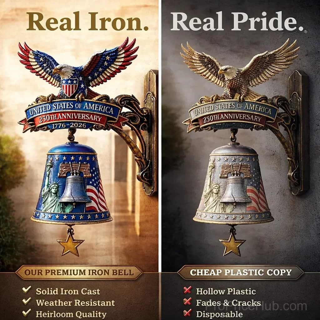 USA 250th Anniversary Patriotic Wall Bell - View 5