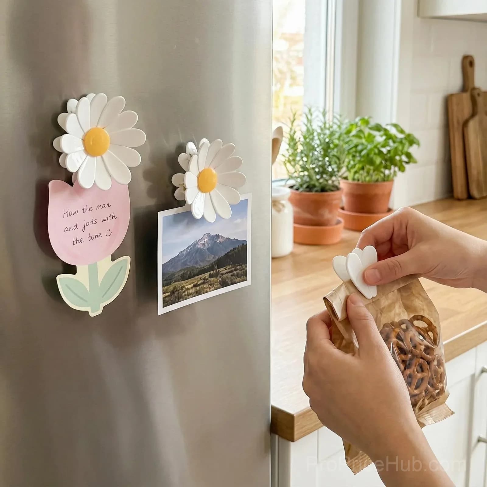 Magnetic Chip Clips for Fridge - 6 Bag Clips + 1 Magnetic Base, Cute Food Sealing Clips - View 29