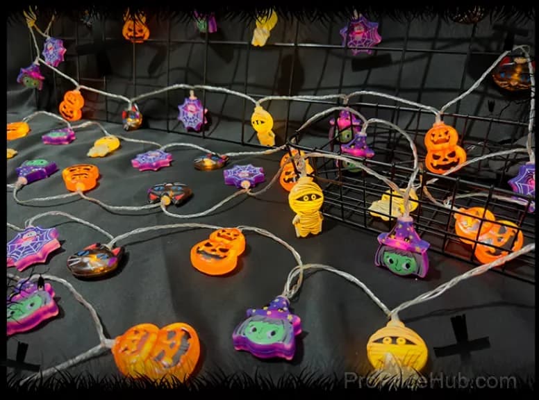 LED Halloween Black Cat String Lights, Battery, 1.5m 10 LEDs - View 11