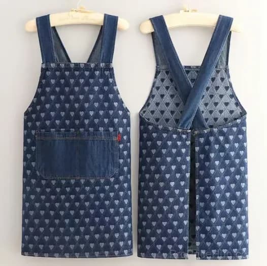 Adult Jour Lightweight Cotton Apron with Pocket & Waist Strap - View 7