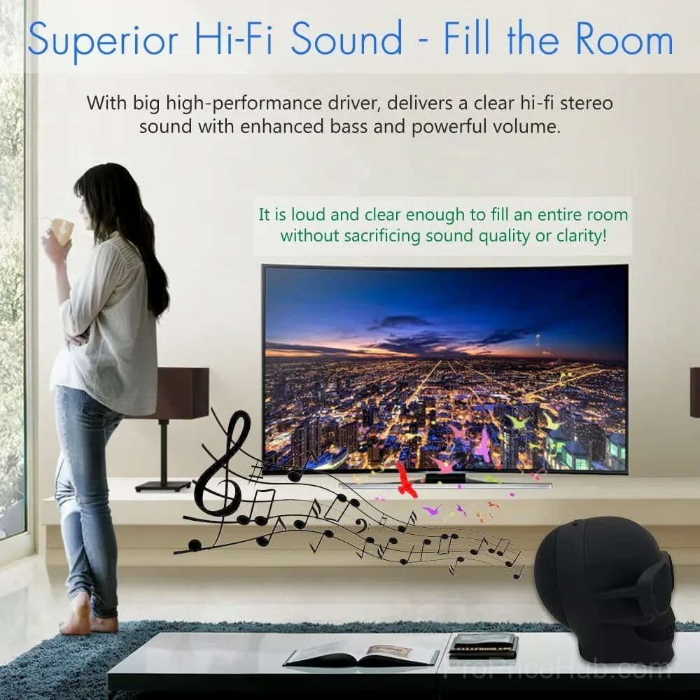 Skeleton Bluetooth Speaker, Black Frosted, Small - View 10
