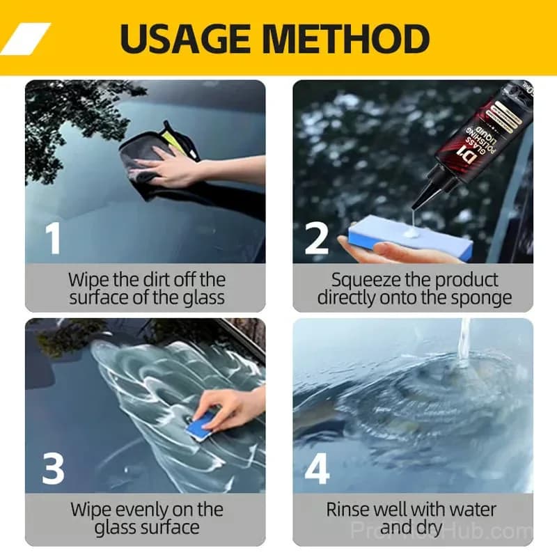 Auto Glass Scratch Care Polishing Fluid, 1 Bottle - View 9