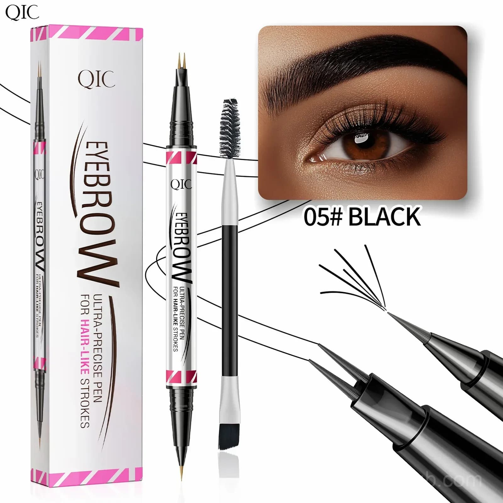 3D Waterproof Microblading Eyebrow Pen, Light Brown-Blond - View 12