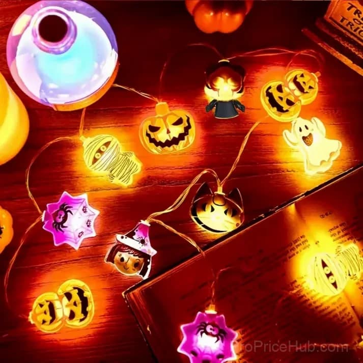 LED Halloween Black Cat String Lights, Battery, 1.5m 10 LEDs - View 5