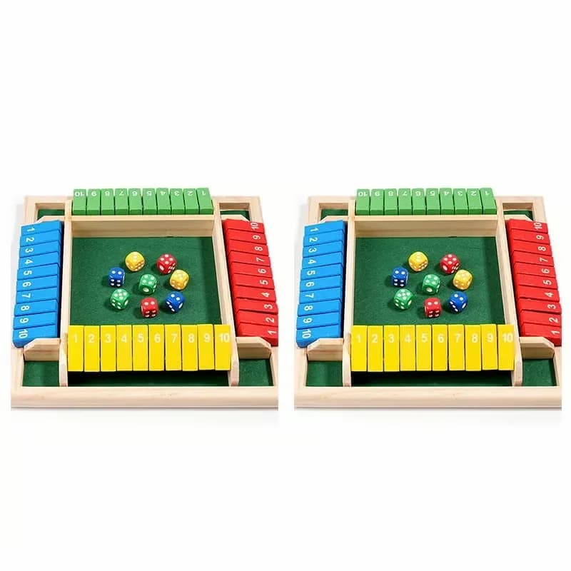 Shut The Box Table Math Game for Adults and Kids, 1 Set - View 3