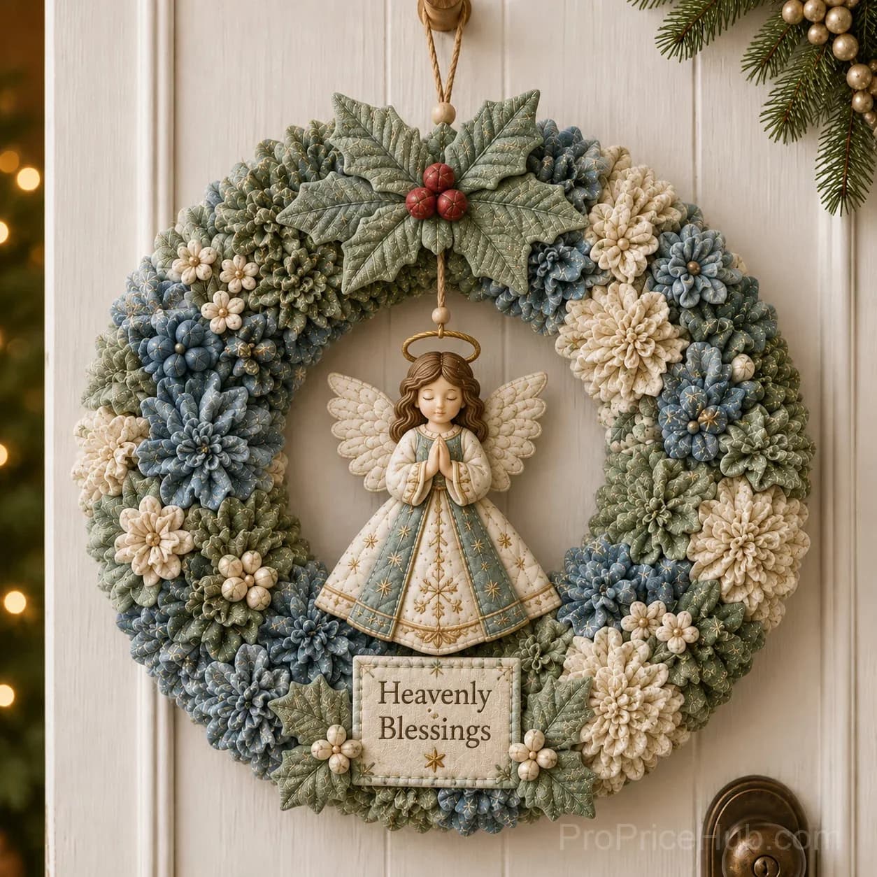 3D Fabric Poke Wreath DIY Kit for Home Decor - View 3