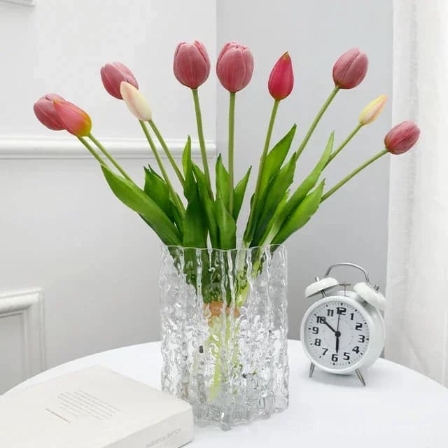 10-Piece UV Resistant Waterproof Faux Tulip Bouquet – Artificial Flowers for Indoor/Outdoor Decor - View 30