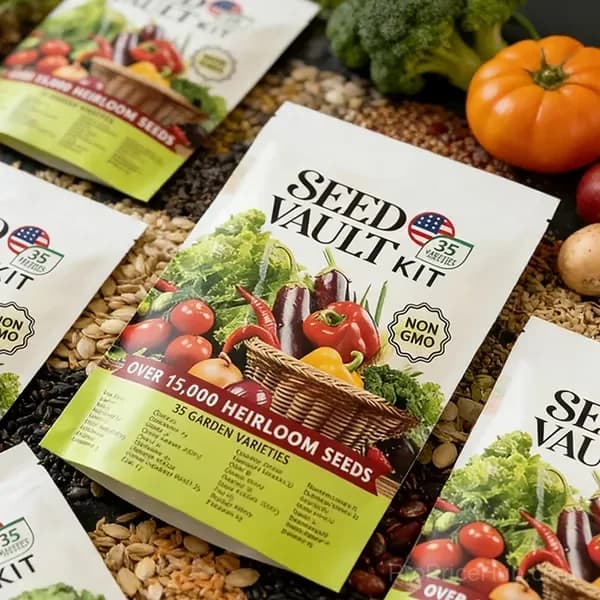 Survival Seed Vault, 35 Varieties, 15,000+ Seeds, 1 Pack - View 4