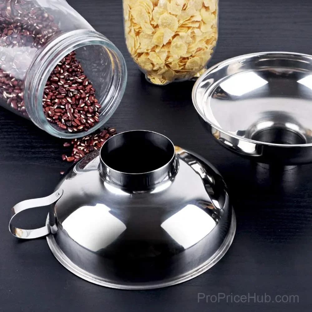 2-Piece Stainless Steel Mason Jar Funnel Set for Wide & Regular Jars - View 3