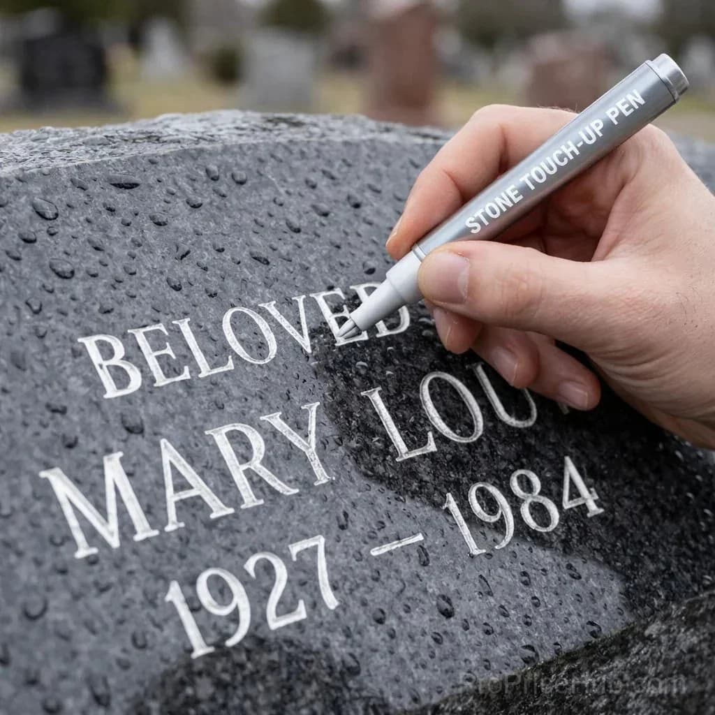 Gravestone Marker Pen for Restoring Faded Inscriptions - View 12