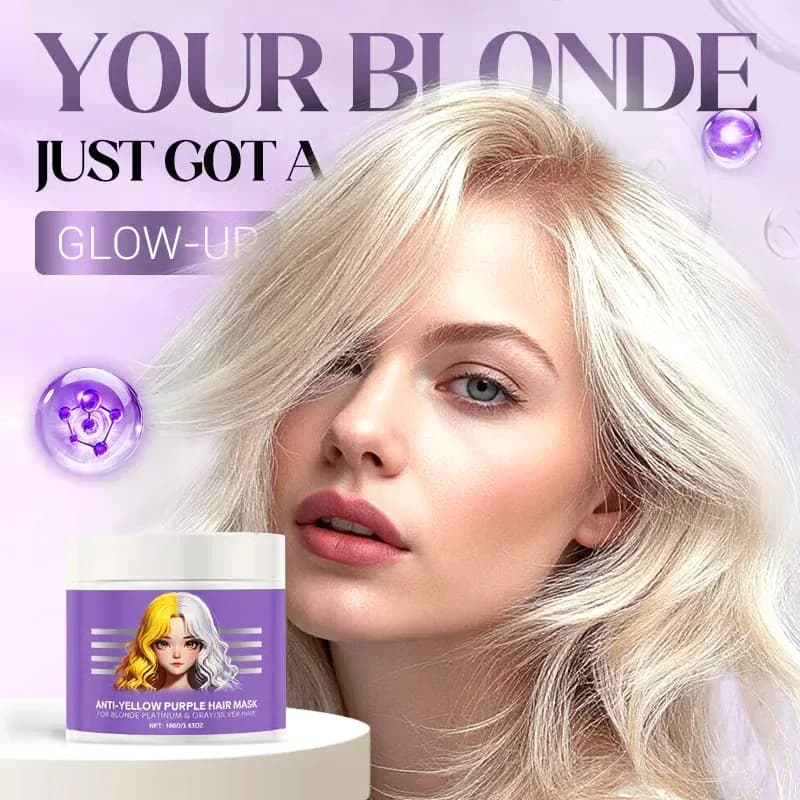 Anti-Yellowing Purple Hair Mask, 100g - View 2