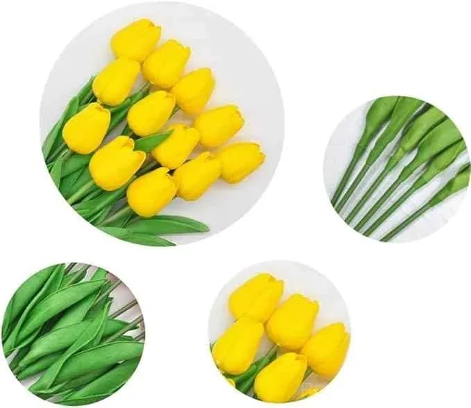 10-Piece UV Resistant Waterproof Faux Tulip Bouquet – Artificial Flowers for Indoor/Outdoor Decor - View 22