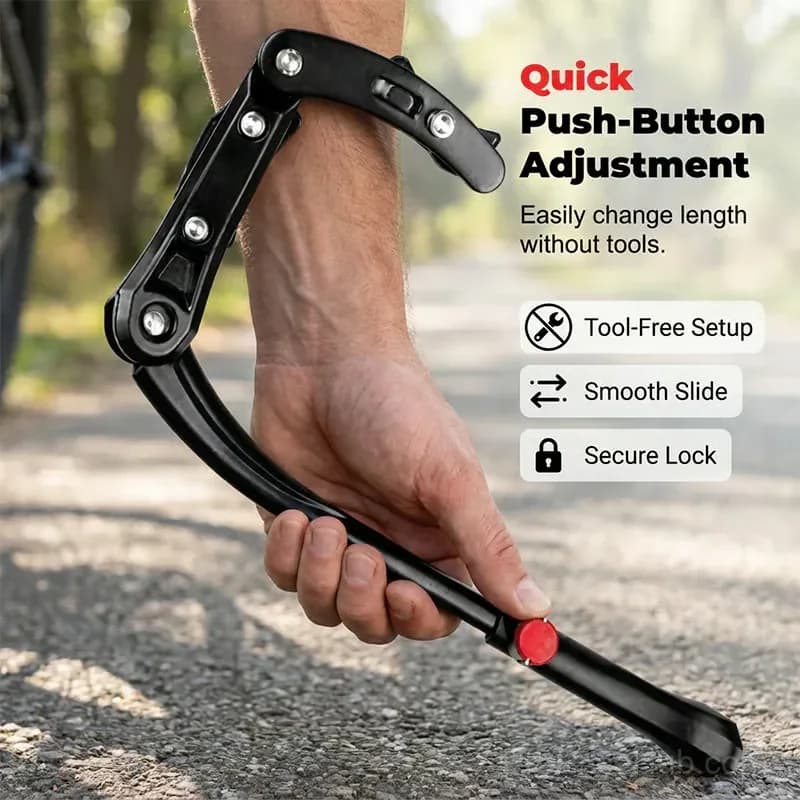 Universal Adjustable Aluminum Alloy Bicycle Side Kickstand - View 8