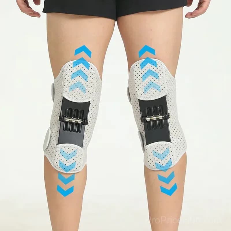 Adjustable Knee Support Brace Set, Black, 2-Pack, Medium - View 3