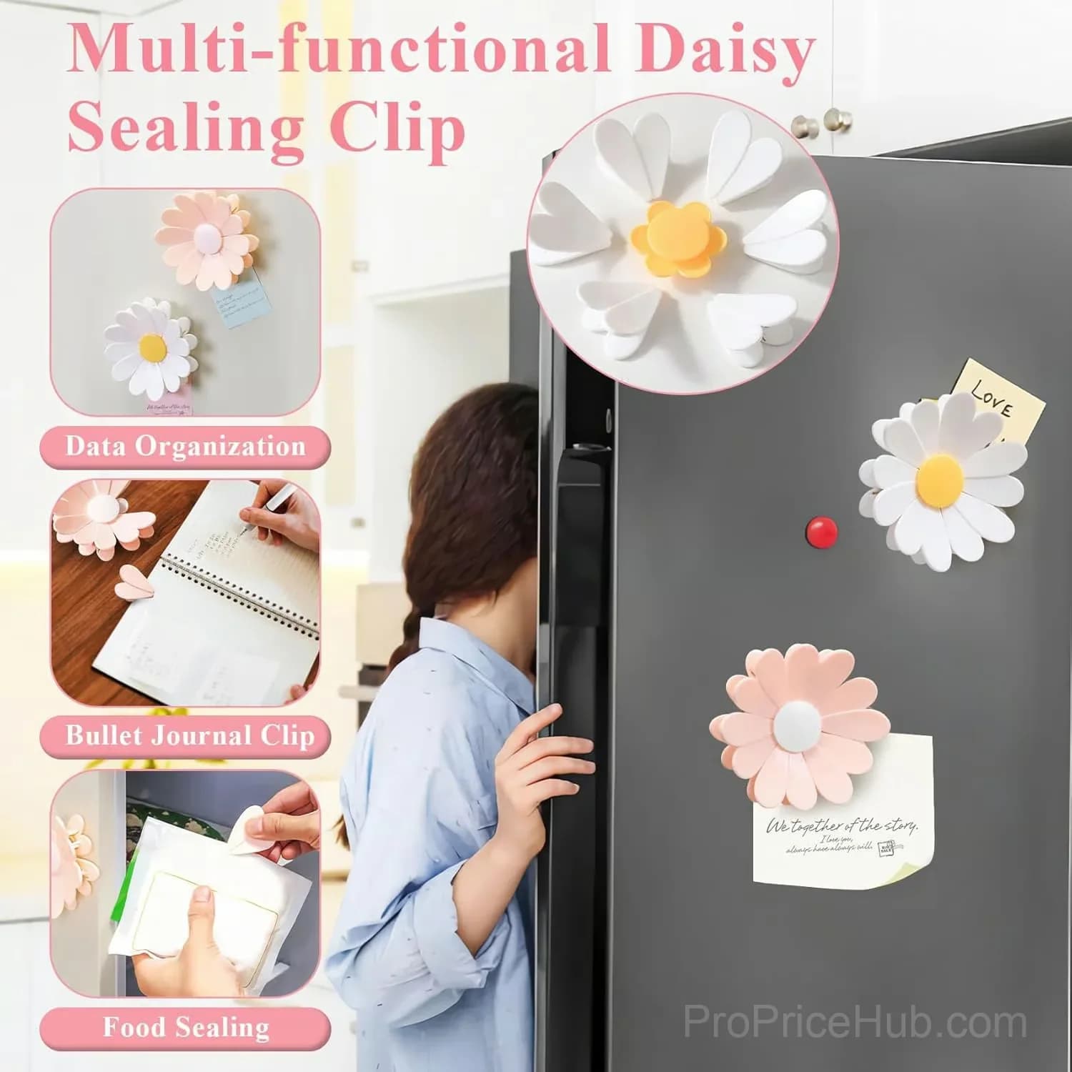 Magnetic Chip Clips for Fridge - 6 Bag Clips + 1 Magnetic Base, Cute Food Sealing Clips - View 14