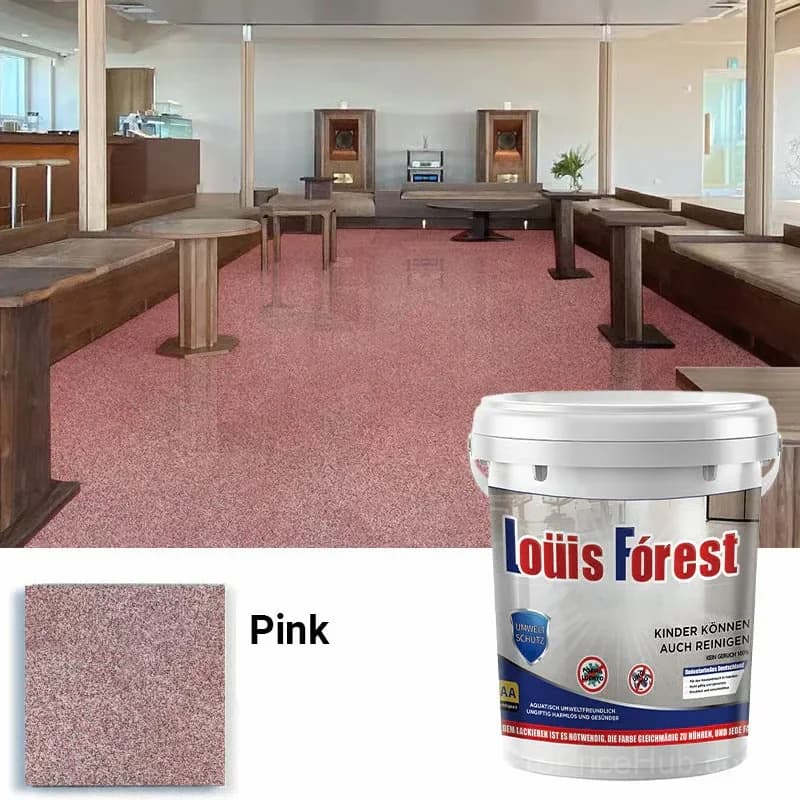 High-Gloss Marble Effect Epoxy Floor Coating, Light Gray, 500g - View 14