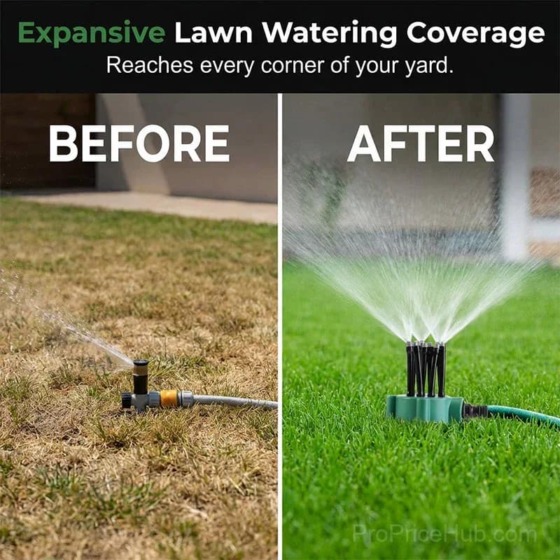 360° Multi-Directional Lawn Sprinkler with Flexible Spray Nozzles - View 3