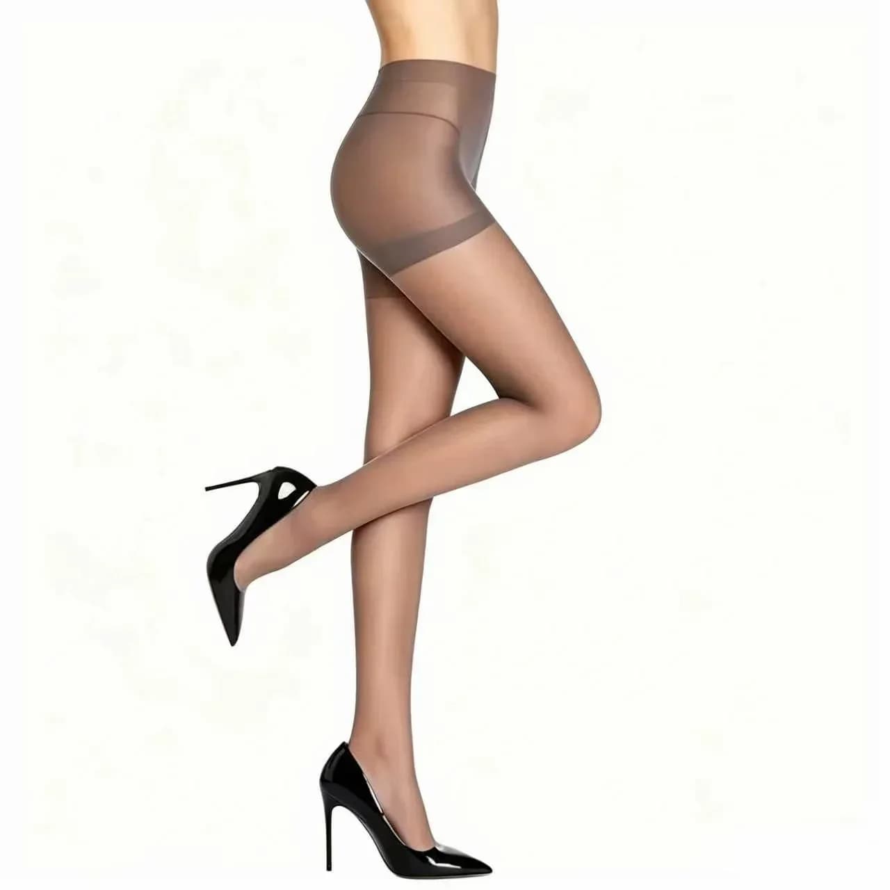 Women's Control Top Sheer Pantyhose with Run-Resistant Reinforced Toe - View 7