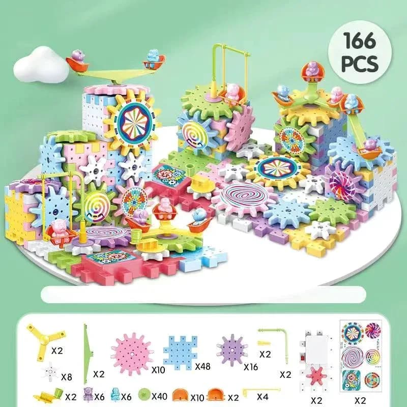 Children's Electric Gear Building Blocks Set - View 10