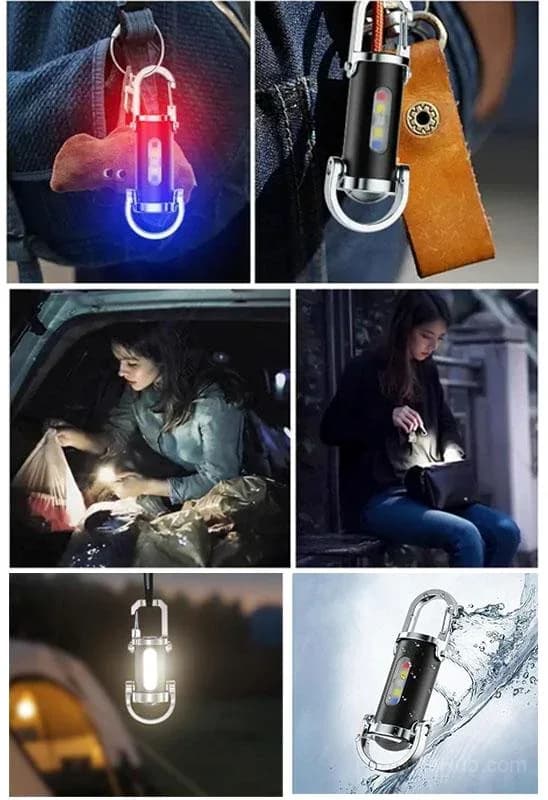 Rechargeable Mini Keychain Flashlight, 800 Lumens, 6 Modes - View 14