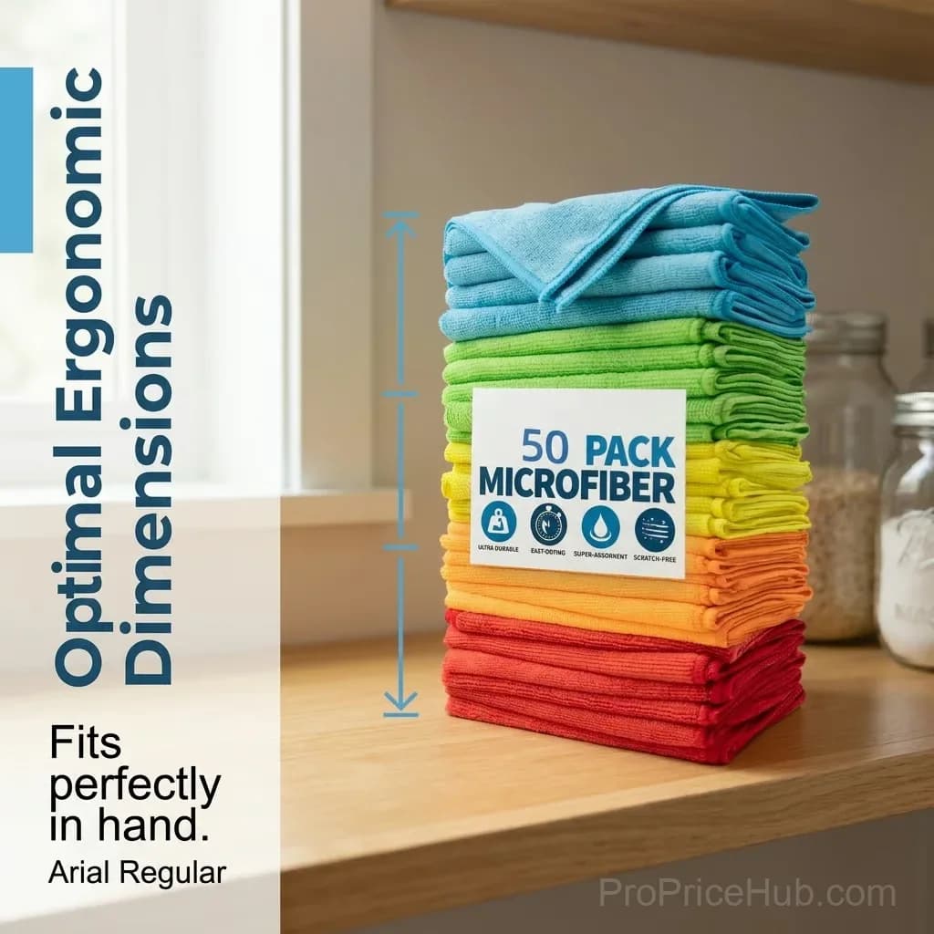 Bulk Pack Microfiber Cleaning Towels, 50 Count - View 8