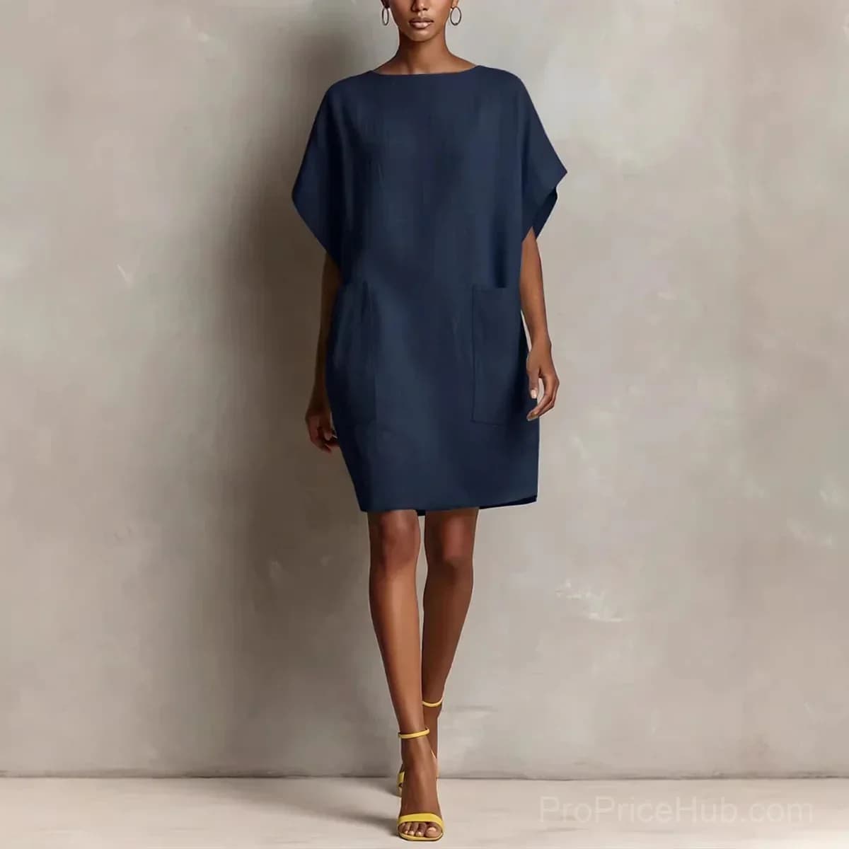 Linen-Blend Shift Dress - View 5