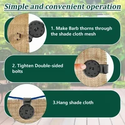 Heavy Duty Shade Cloth Lock Grip Clips, 20-Pack - View 7