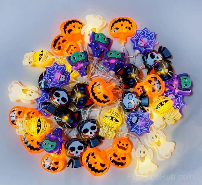 LED Halloween Black Cat String Lights, Battery, 1.5m 10 LEDs - View 9