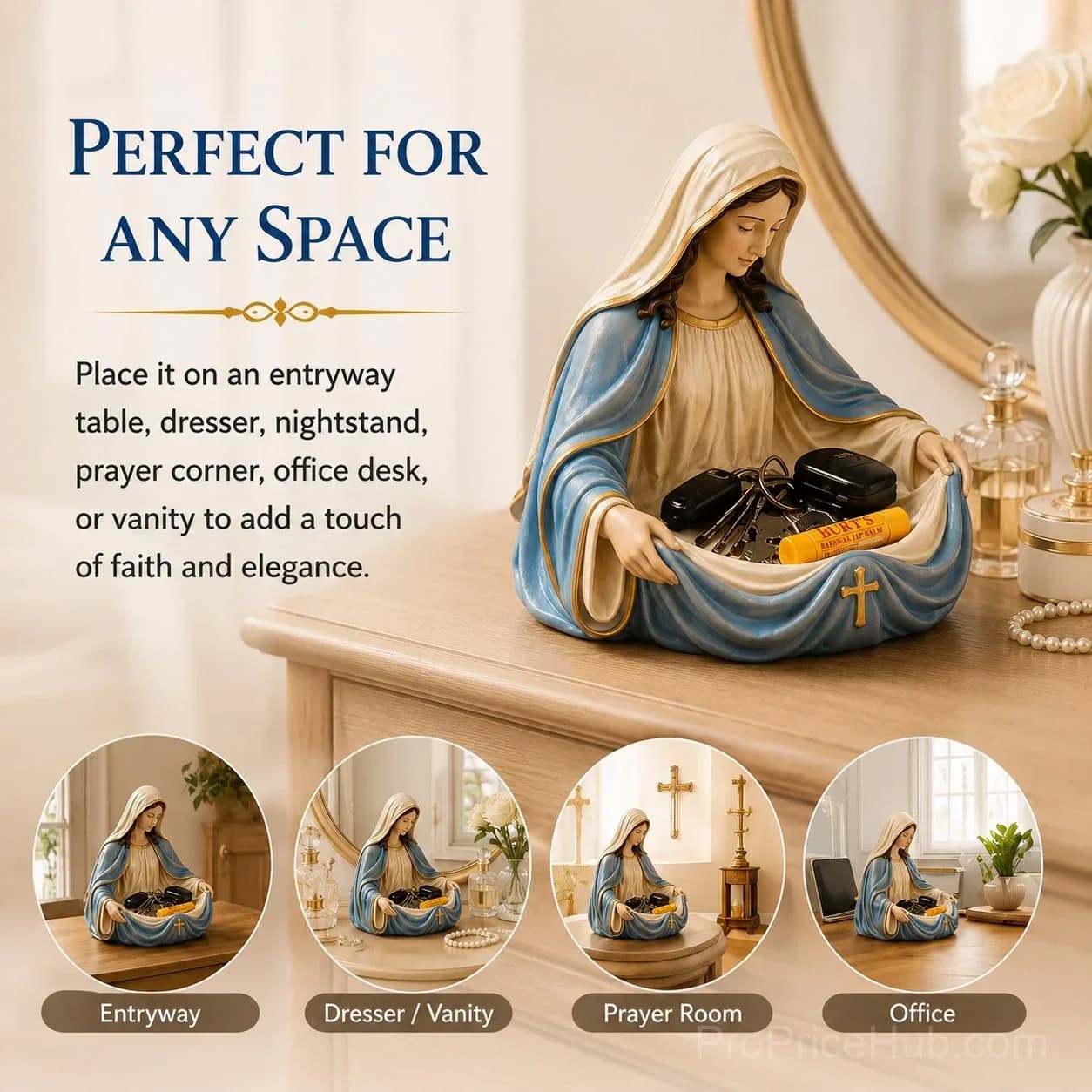 Handmade Virgin Mary Catch-All Bowl - Organizer - View 4
