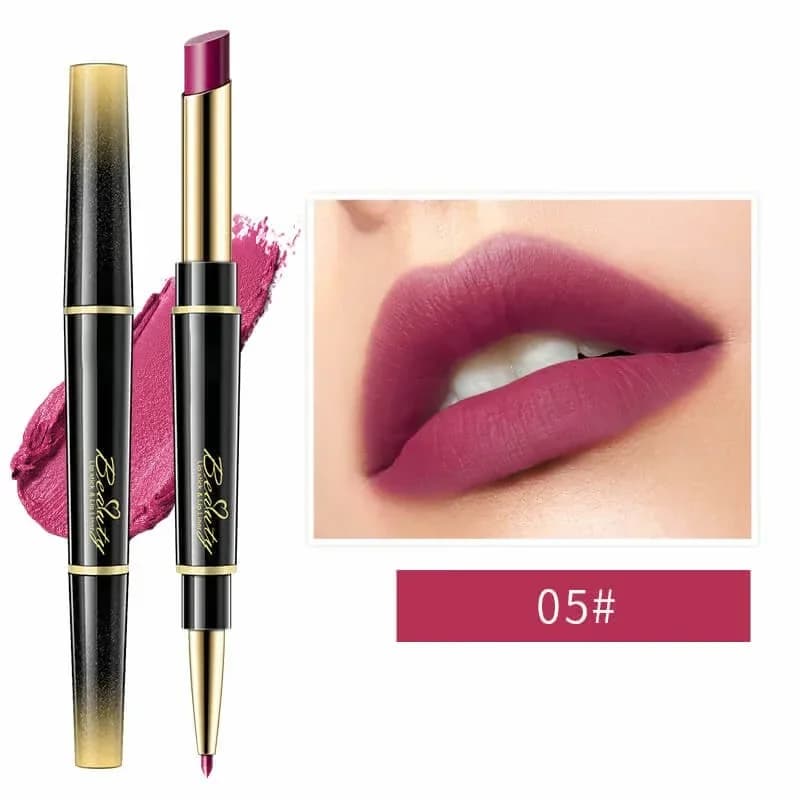 Double-Ended Matte Lip Liner & Lipstick – Waterproof, Non-Fading - View 11