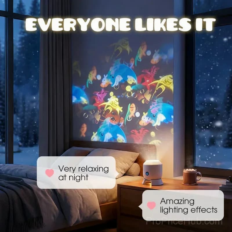 Dynamic Rotating Ocean LED Light Projector, Rechargeable - View 8