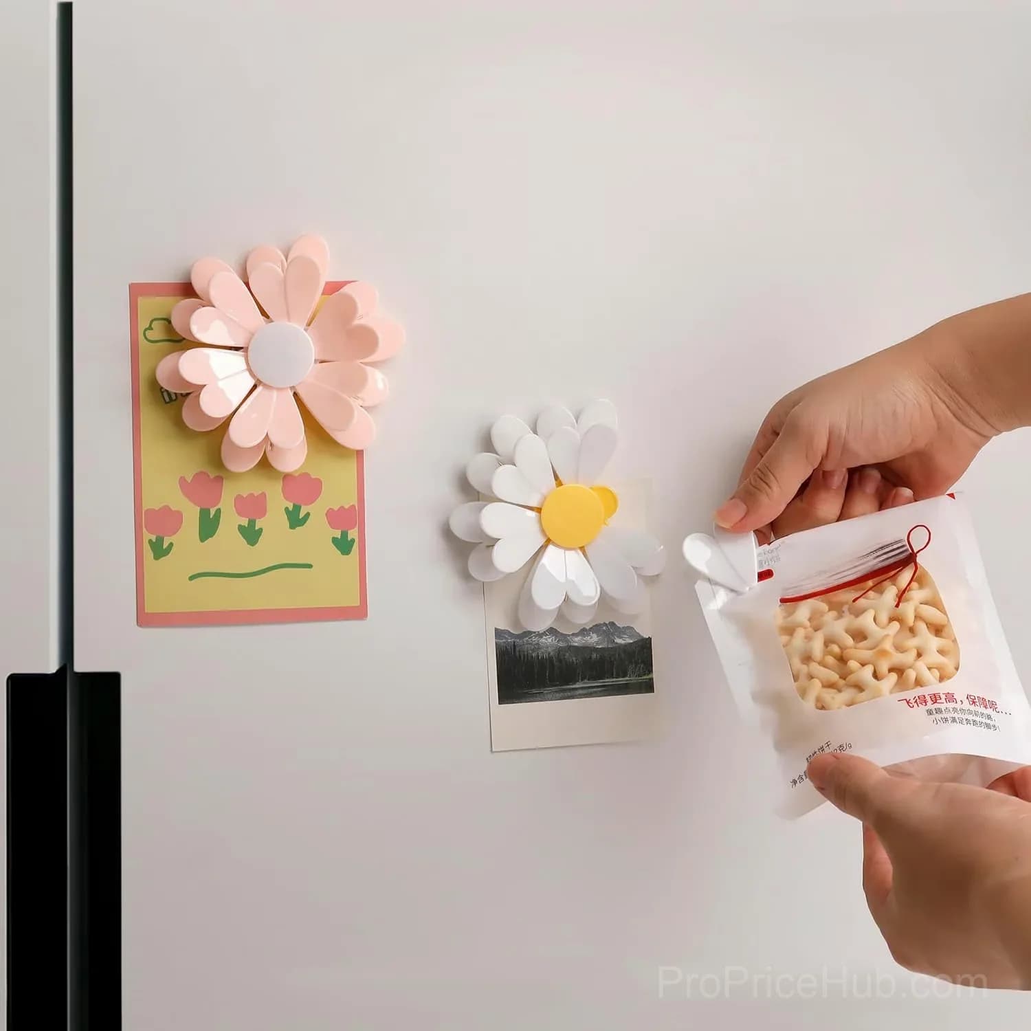 Magnetic Chip Clips for Fridge - 6 Bag Clips + 1 Magnetic Base, Cute Food Sealing Clips - View 18