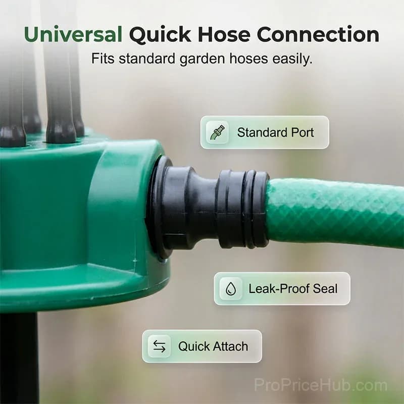360° Multi-Directional Lawn Sprinkler with Flexible Spray Nozzles - View 8