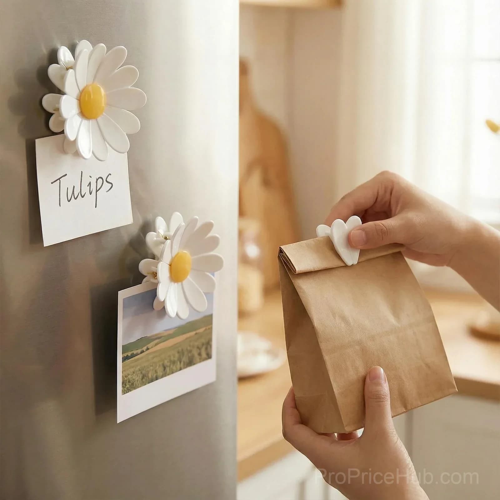 Magnetic Chip Clips for Fridge - 6 Bag Clips + 1 Magnetic Base, Cute Food Sealing Clips - View 21