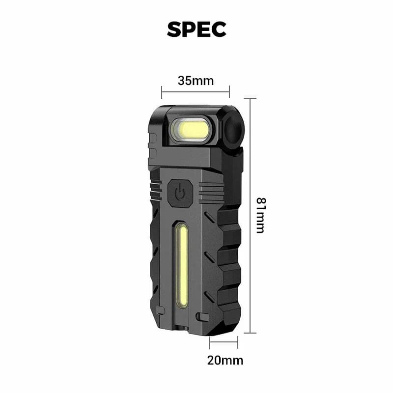 LED Work Light with 180° Rotating Head, Black - View 14