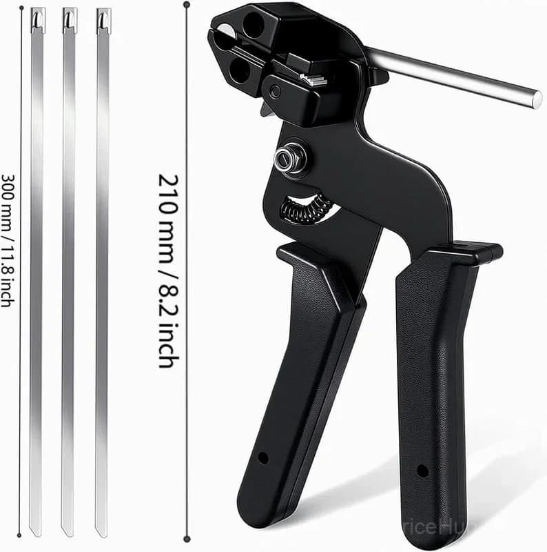 Stainless Steel Cable Tie Gun with Metal Zip Ties - View 8
