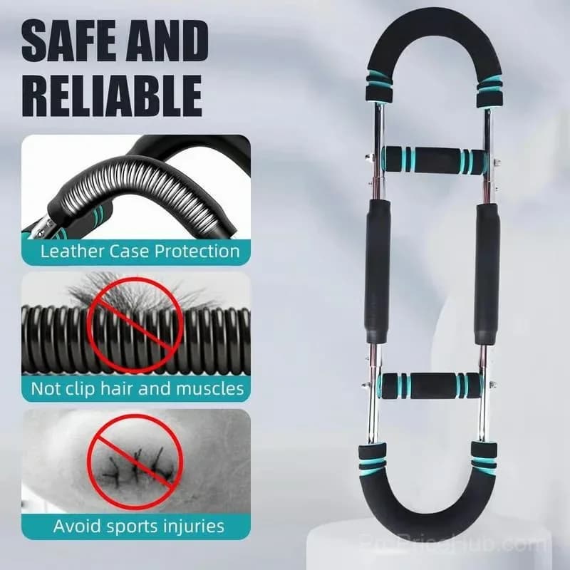 Adjustable U-Shaped Arm & Torso Weight Bar, Black/Blue - View 9