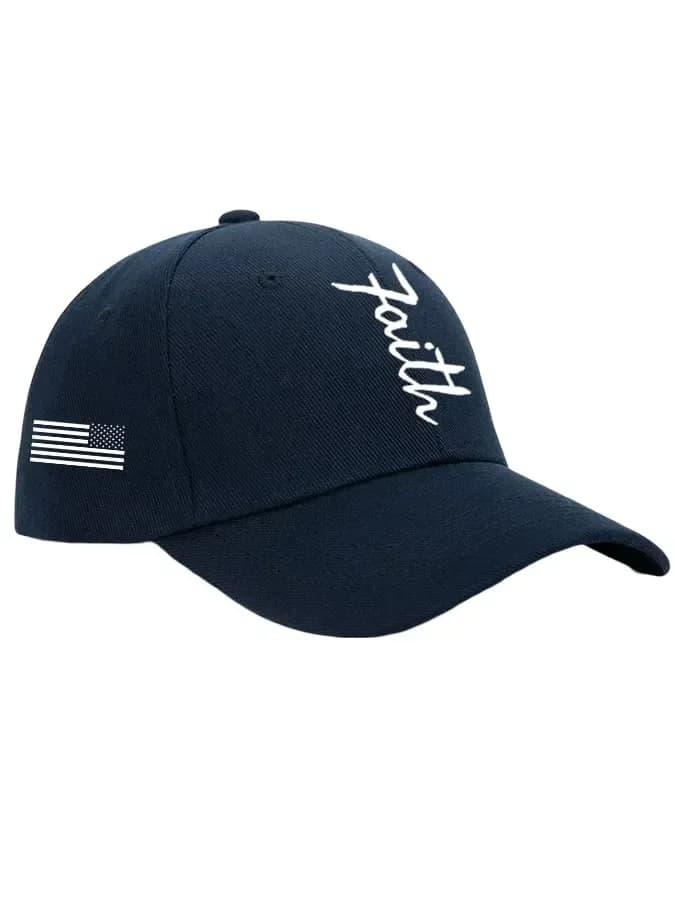 Unisex Faith & Flag Print Baseball Cap - View 8