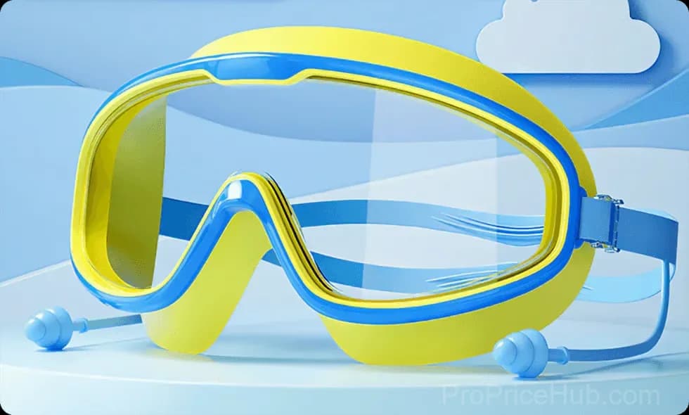 Kids Anti-Fog Swimming Goggles with Nose Clip & Ear Plugs, Light Blue - View 13