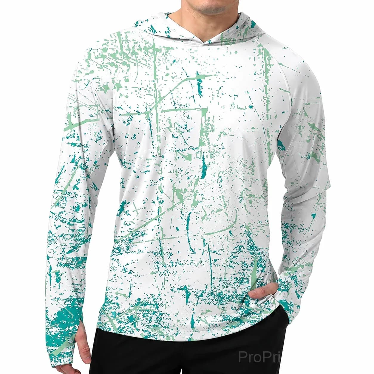 Men's UPF 50+ Swim & Outdoor Sun Hoodie - View 10