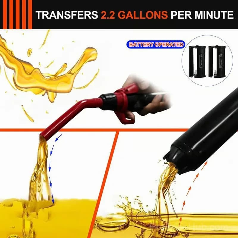 Battery-Powered Portable Water Pump, Irrigation, Orange - View 7