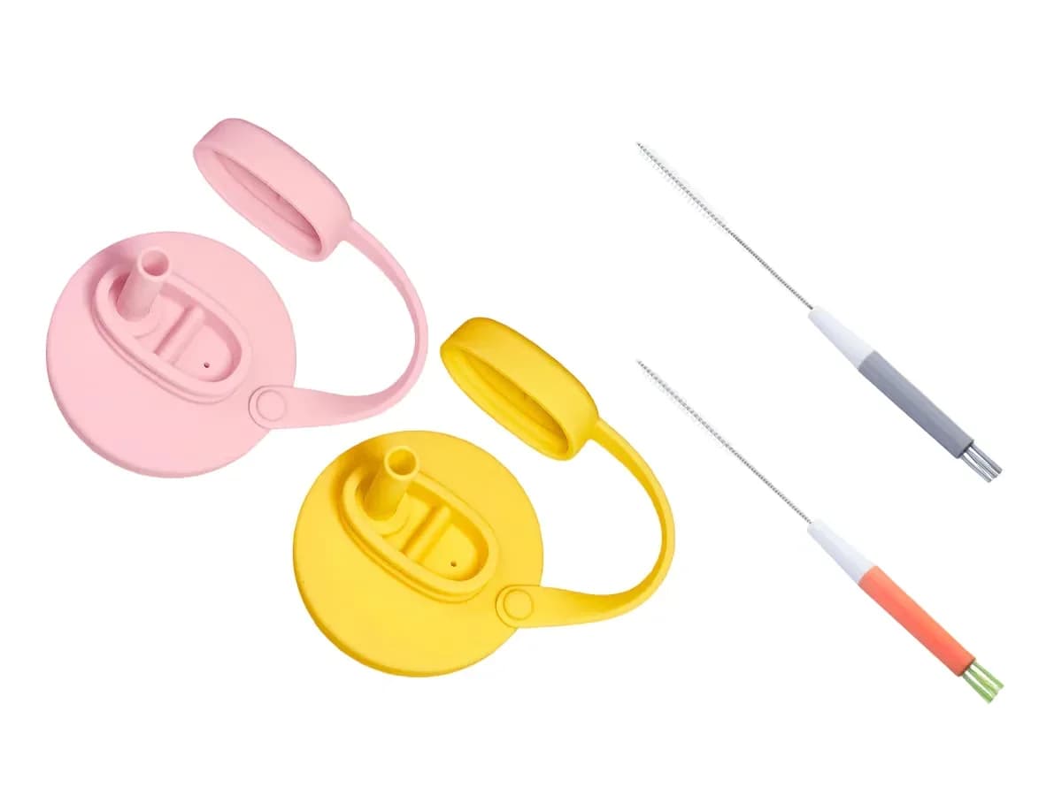 Pink Silicone Soda Can Lid Cover Without Straw Brush - View 39