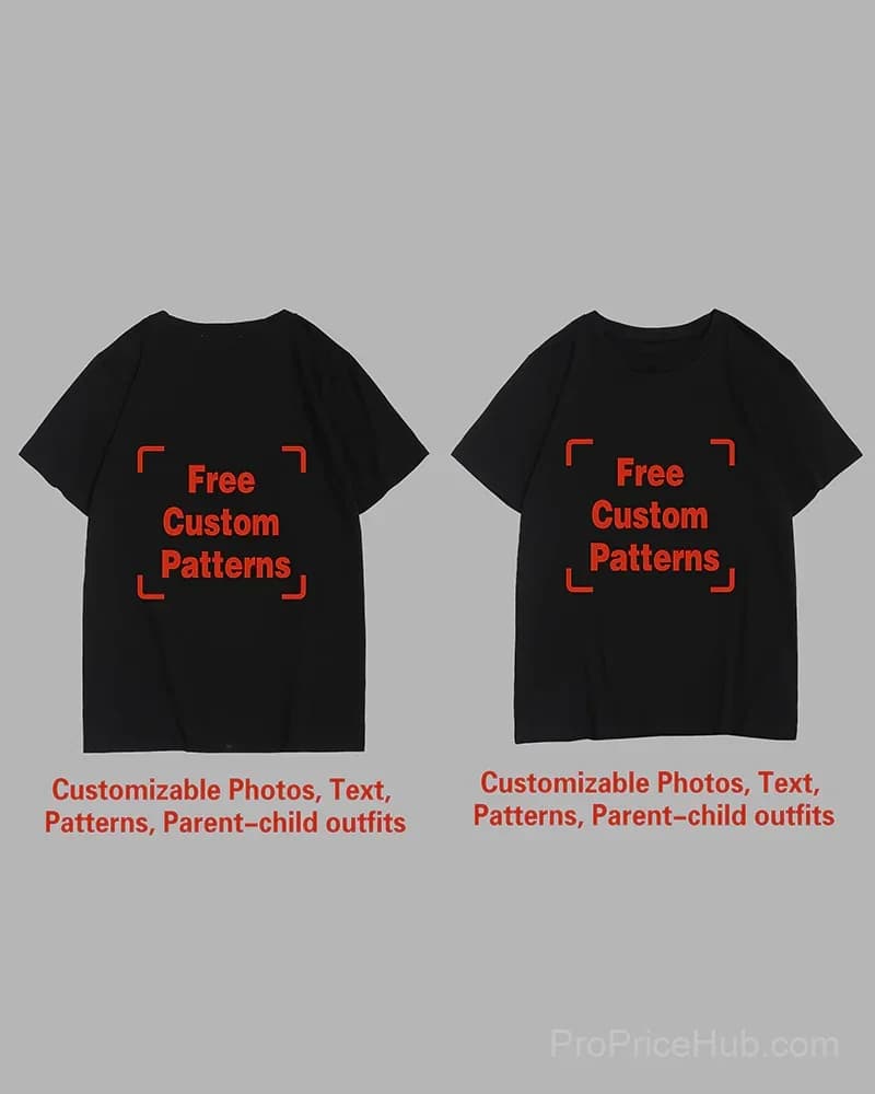 Custom Big & Tall T-Shirt – Photo, Text, Logo - View 9