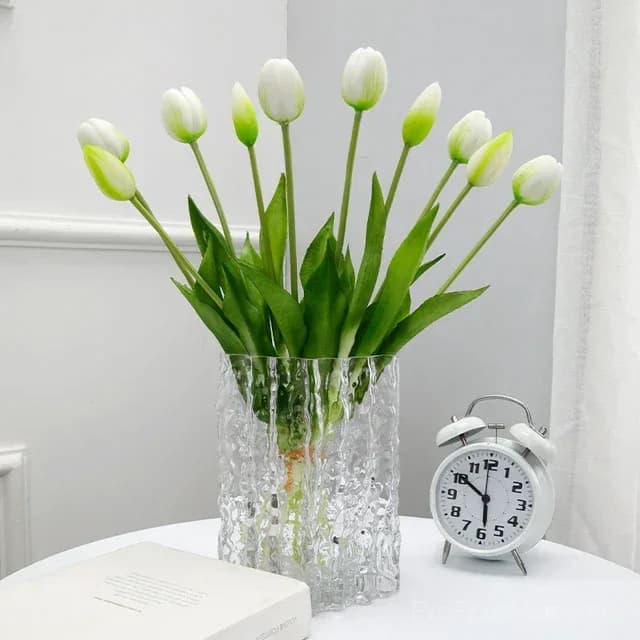 10-Piece UV Resistant Waterproof Faux Tulip Bouquet – Artificial Flowers for Indoor/Outdoor Decor - View 24