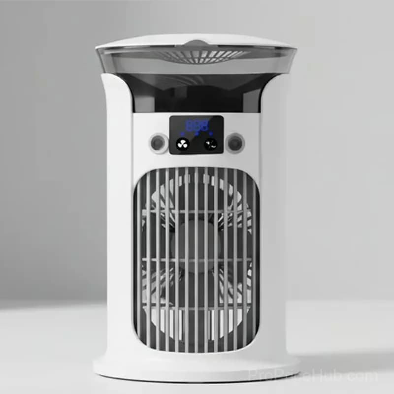 3-in-1 Desktop Air Cooler Fan for Personal Cooling, White - View 11