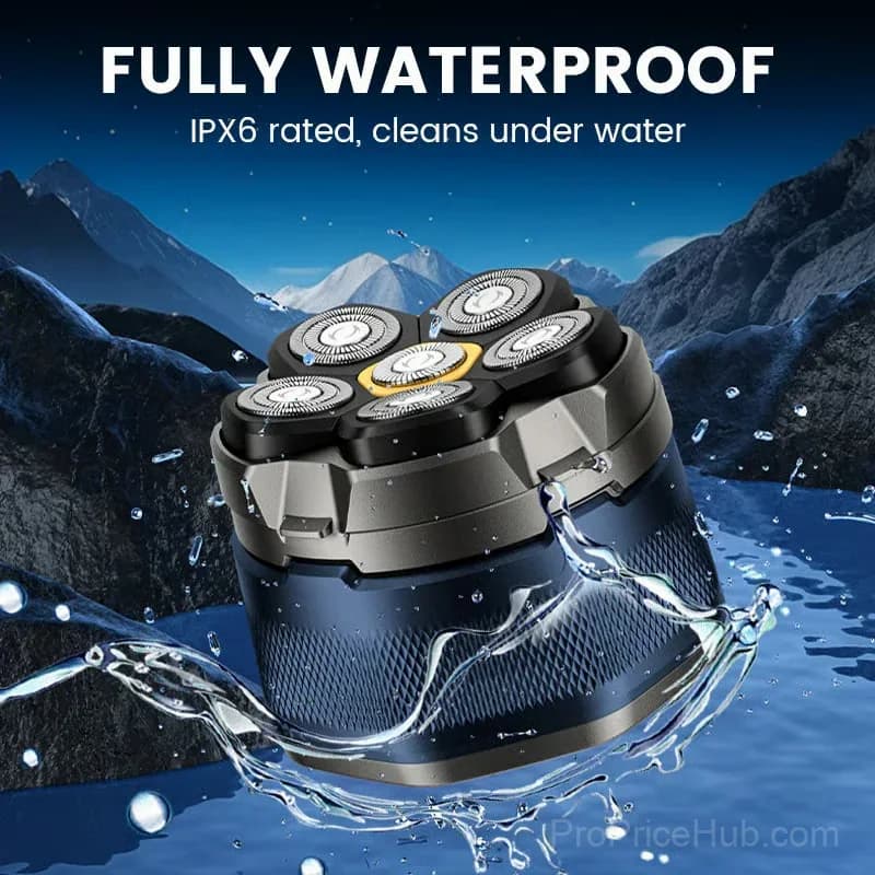 6D Waterproof Razor Kit with Round Handle, Blue - View 10