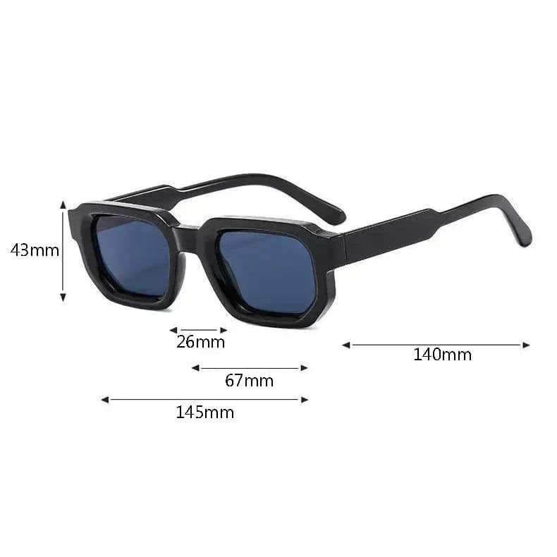 6-Pack Vintage Rectangle Sunglasses for Men & Women - UV400 Protection - View 10