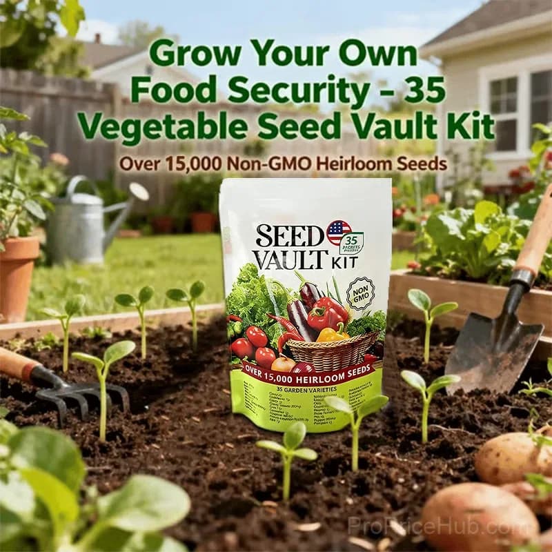 Survival Seed Vault, 35 Varieties, 15,000+ Seeds, 1 Pack - View 3